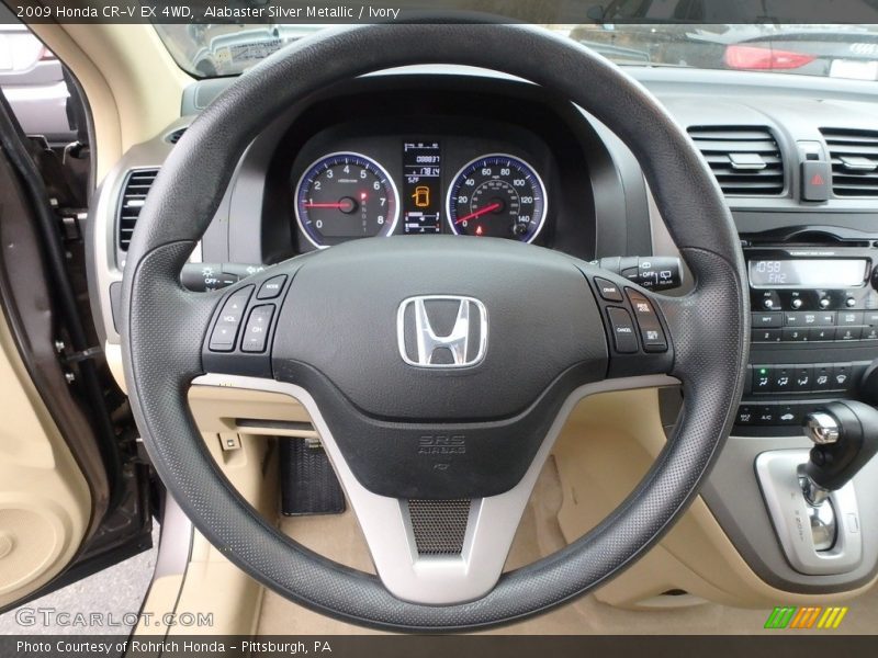 Alabaster Silver Metallic / Ivory 2009 Honda CR-V EX 4WD