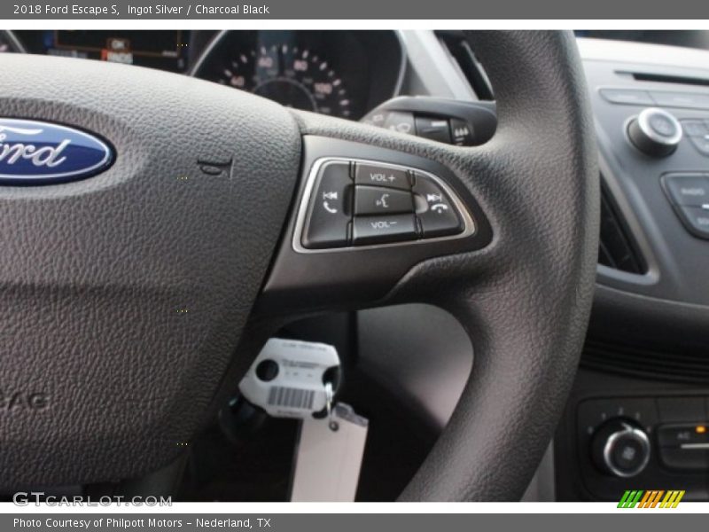 Ingot Silver / Charcoal Black 2018 Ford Escape S
