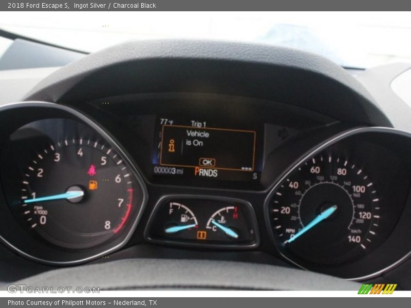 Ingot Silver / Charcoal Black 2018 Ford Escape S