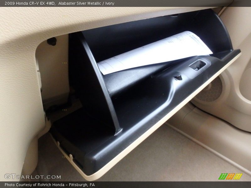 Alabaster Silver Metallic / Ivory 2009 Honda CR-V EX 4WD