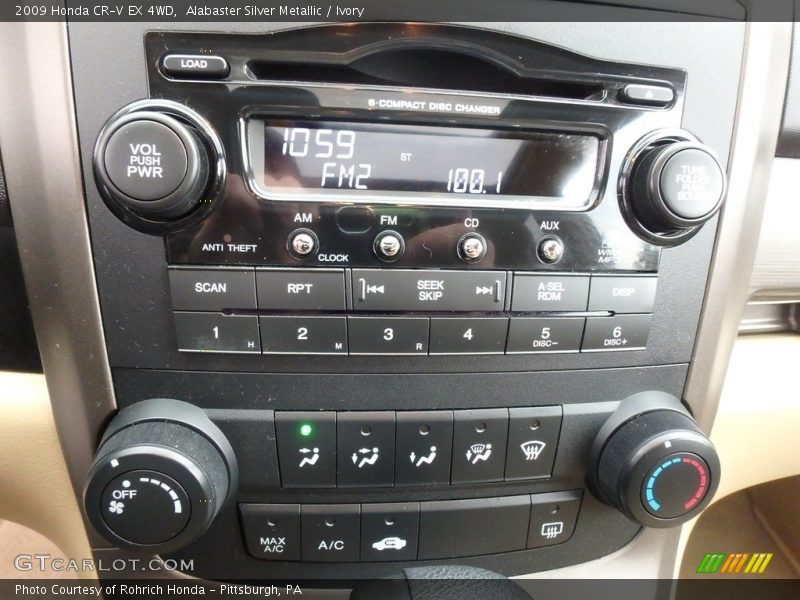 Alabaster Silver Metallic / Ivory 2009 Honda CR-V EX 4WD