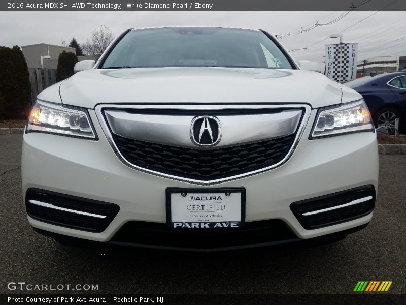 White Diamond Pearl / Ebony 2016 Acura MDX SH-AWD Technology