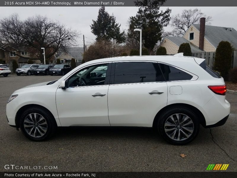 White Diamond Pearl / Ebony 2016 Acura MDX SH-AWD Technology