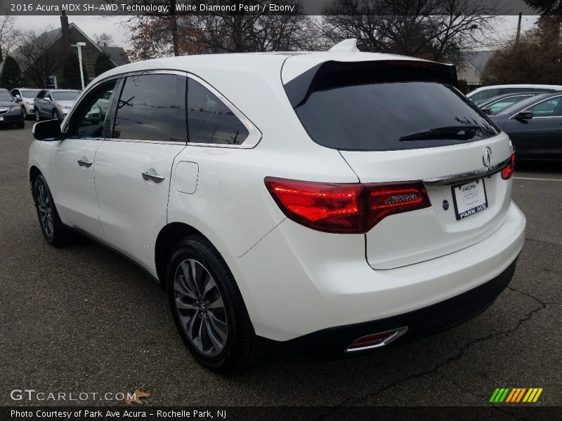 White Diamond Pearl / Ebony 2016 Acura MDX SH-AWD Technology