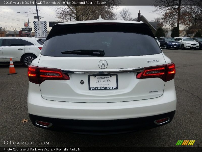 White Diamond Pearl / Ebony 2016 Acura MDX SH-AWD Technology