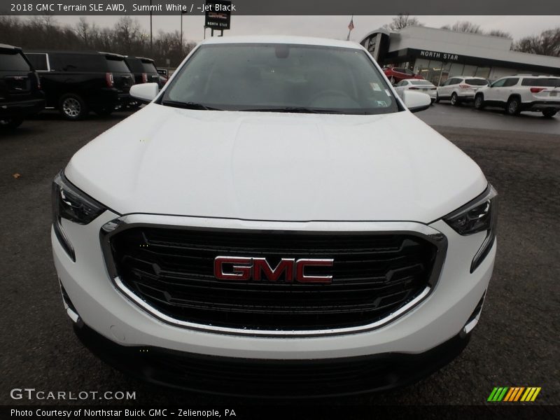 Summit White / ­Jet Black 2018 GMC Terrain SLE AWD