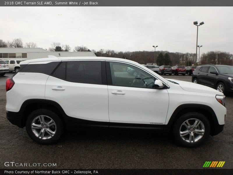 Summit White / ­Jet Black 2018 GMC Terrain SLE AWD