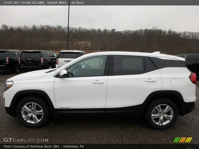 Summit White / ­Jet Black 2018 GMC Terrain SLE AWD