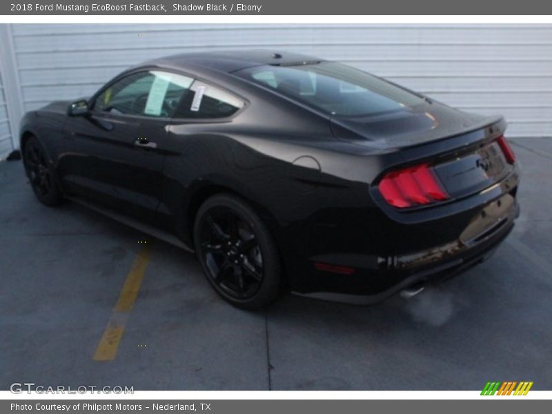 Shadow Black / Ebony 2018 Ford Mustang EcoBoost Fastback