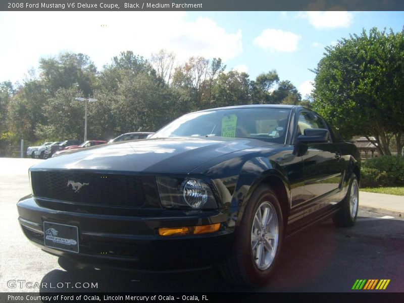 Black / Medium Parchment 2008 Ford Mustang V6 Deluxe Coupe