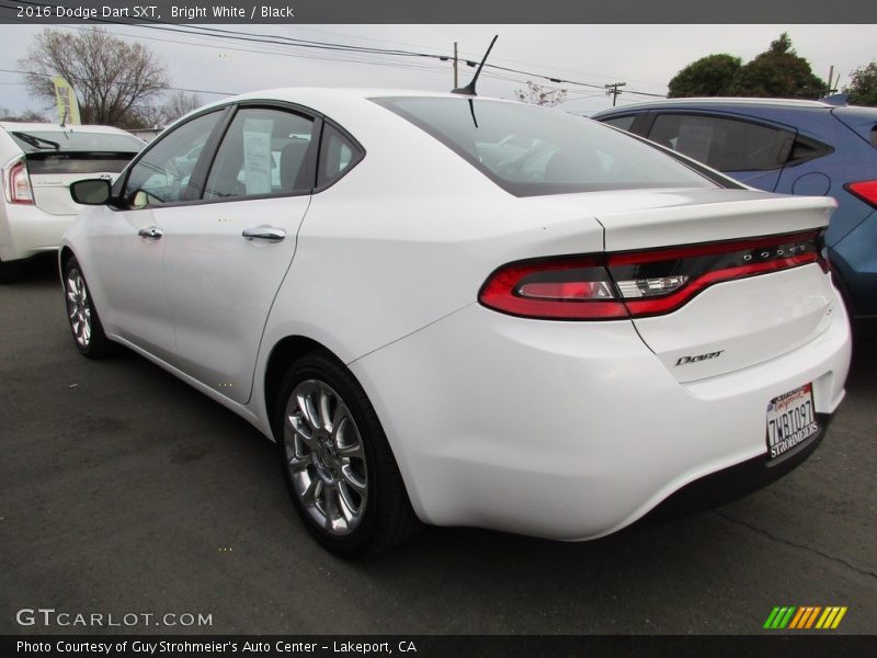 Bright White / Black 2016 Dodge Dart SXT