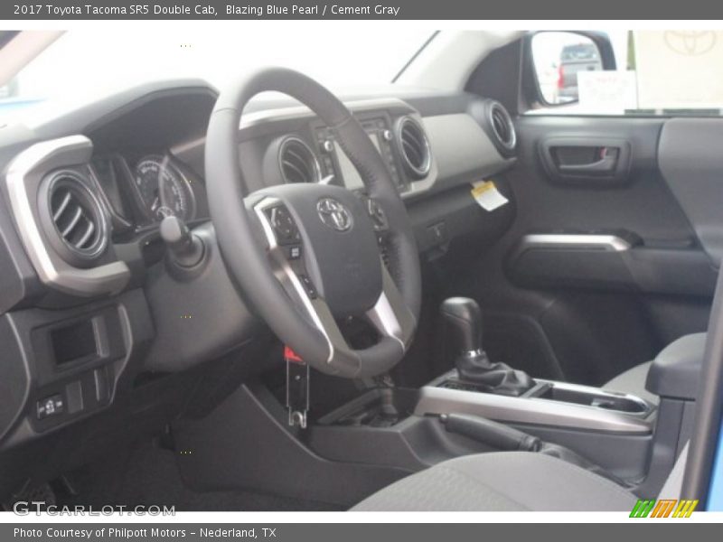 Blazing Blue Pearl / Cement Gray 2017 Toyota Tacoma SR5 Double Cab