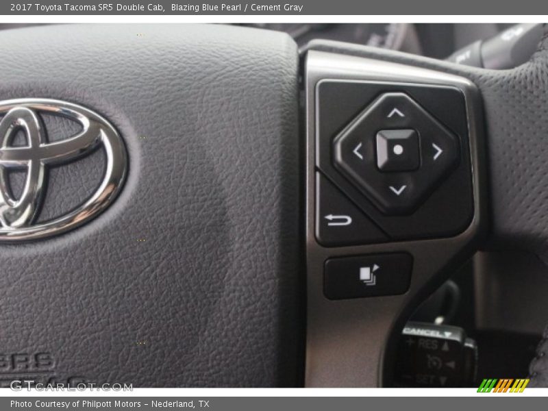 Blazing Blue Pearl / Cement Gray 2017 Toyota Tacoma SR5 Double Cab