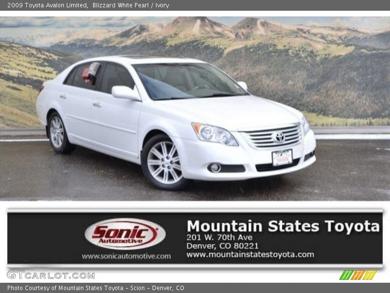 Blizzard White Pearl / Ivory 2009 Toyota Avalon Limited