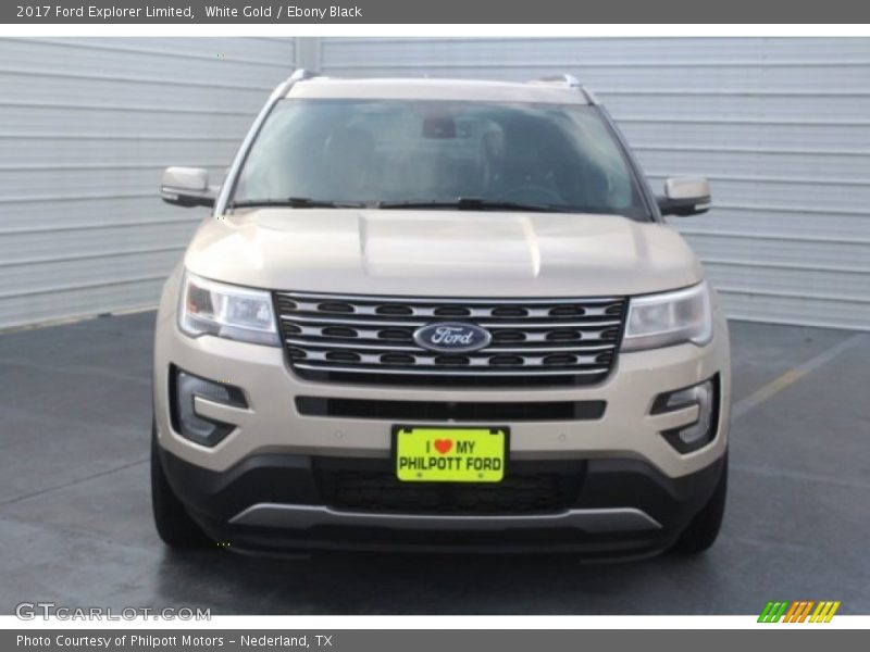 White Gold / Ebony Black 2017 Ford Explorer Limited
