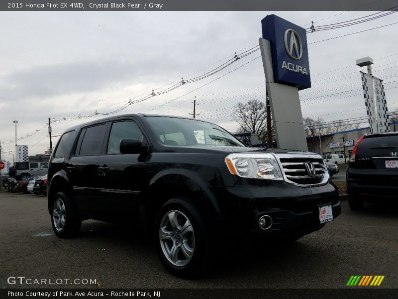 Crystal Black Pearl / Gray 2015 Honda Pilot EX 4WD