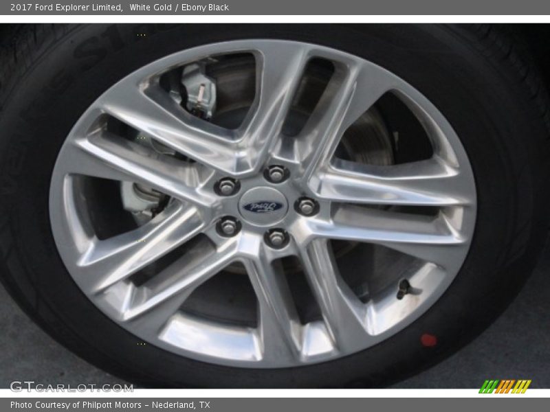 White Gold / Ebony Black 2017 Ford Explorer Limited