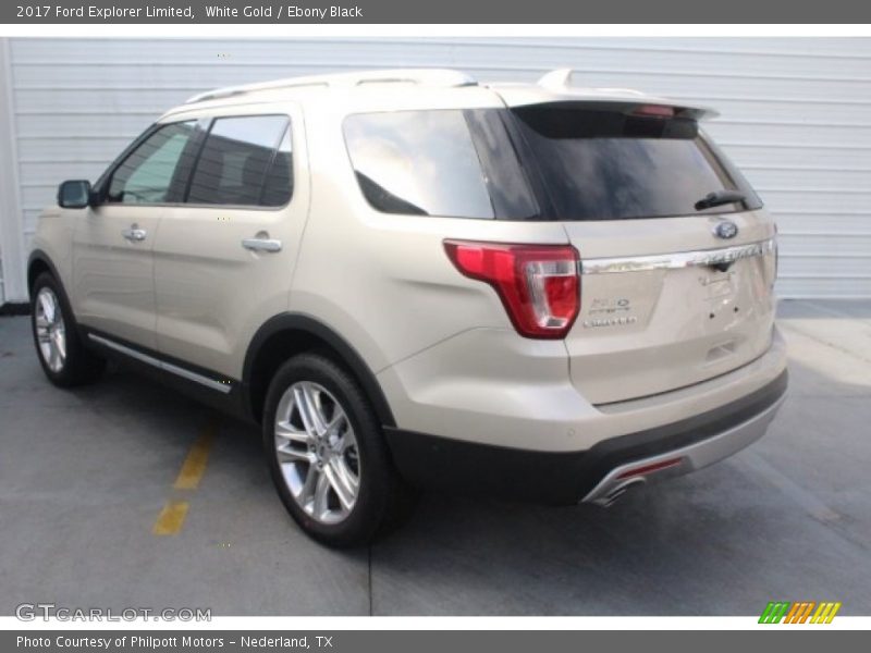 White Gold / Ebony Black 2017 Ford Explorer Limited