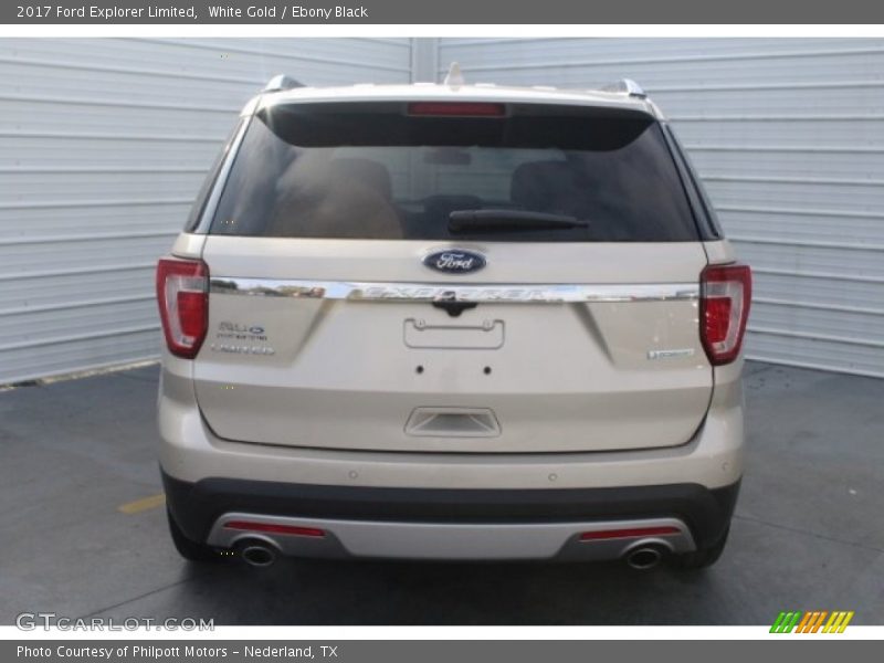 White Gold / Ebony Black 2017 Ford Explorer Limited