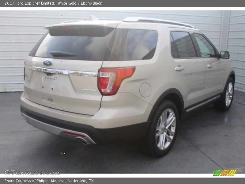 White Gold / Ebony Black 2017 Ford Explorer Limited