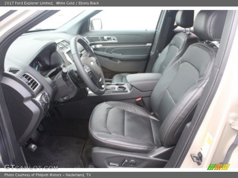 White Gold / Ebony Black 2017 Ford Explorer Limited