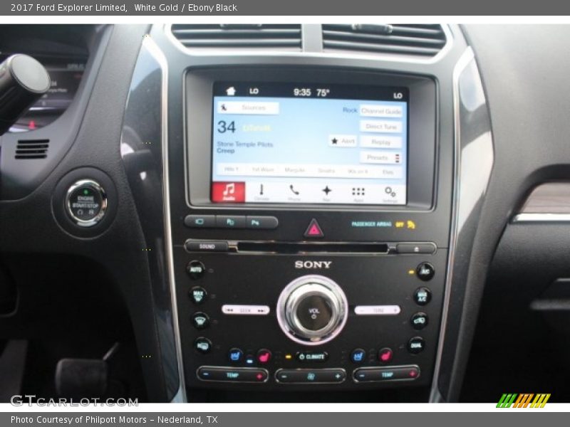 White Gold / Ebony Black 2017 Ford Explorer Limited