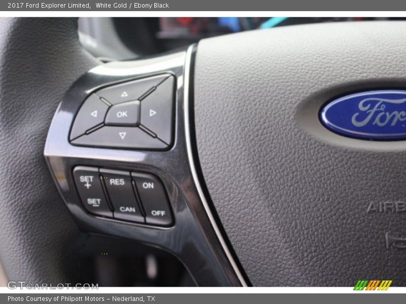 White Gold / Ebony Black 2017 Ford Explorer Limited