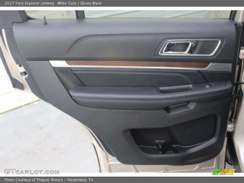 White Gold / Ebony Black 2017 Ford Explorer Limited
