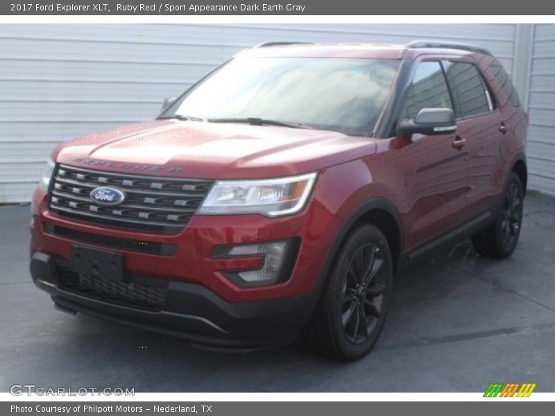 Ruby Red / Sport Appearance Dark Earth Gray 2017 Ford Explorer XLT