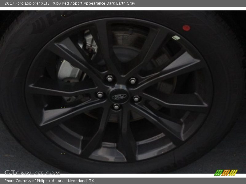Ruby Red / Sport Appearance Dark Earth Gray 2017 Ford Explorer XLT