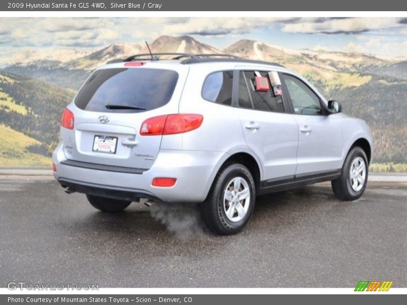 Silver Blue / Gray 2009 Hyundai Santa Fe GLS 4WD