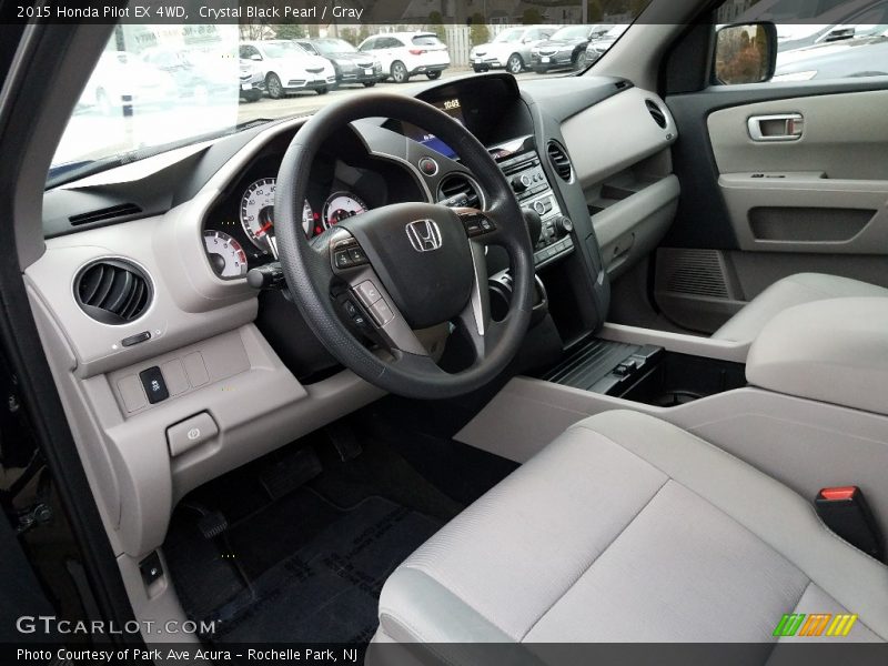 Crystal Black Pearl / Gray 2015 Honda Pilot EX 4WD