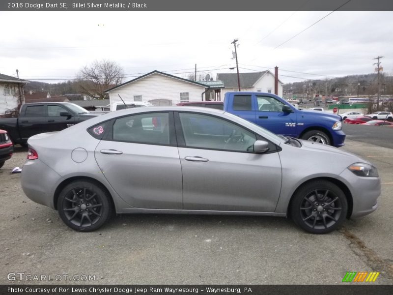 Billet Silver Metallic / Black 2016 Dodge Dart SE