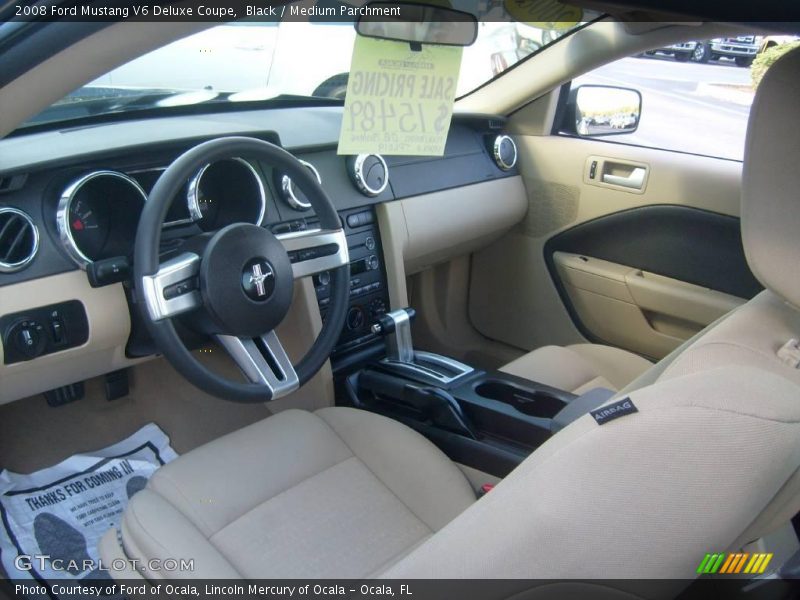 Black / Medium Parchment 2008 Ford Mustang V6 Deluxe Coupe