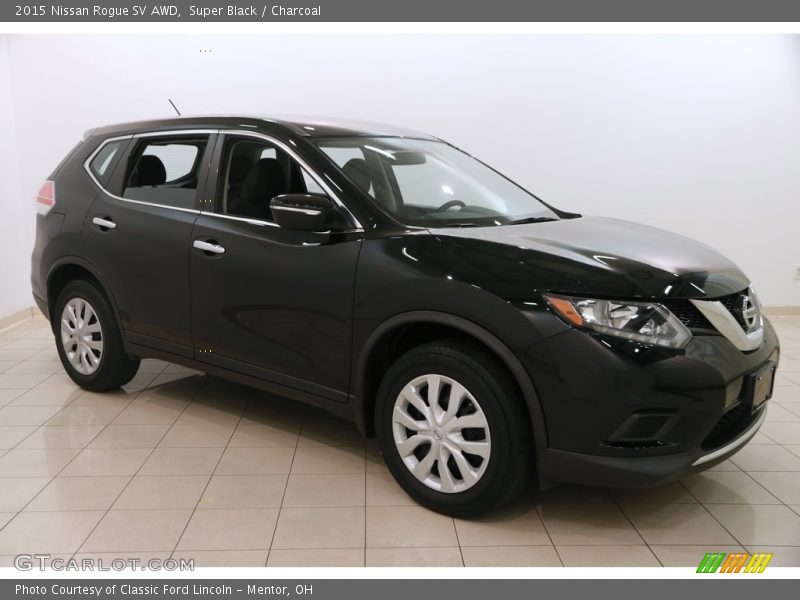 Super Black / Charcoal 2015 Nissan Rogue SV AWD