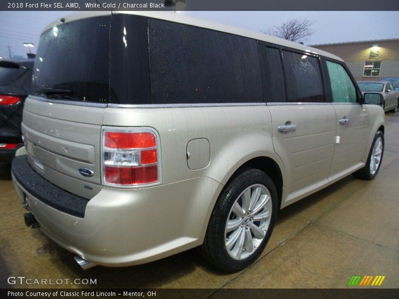 White Gold / Charcoal Black 2018 Ford Flex SEL AWD