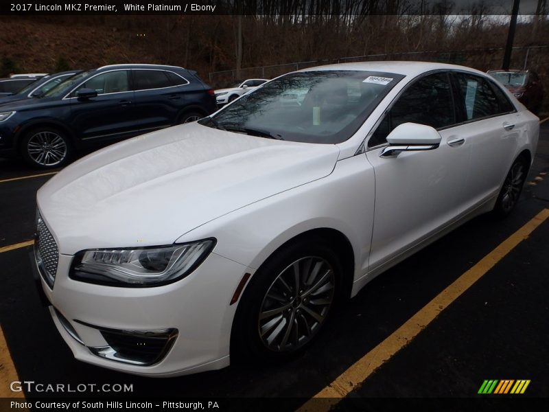 White Platinum / Ebony 2017 Lincoln MKZ Premier