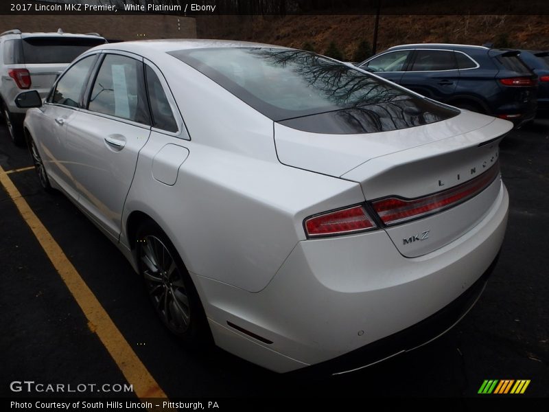 White Platinum / Ebony 2017 Lincoln MKZ Premier