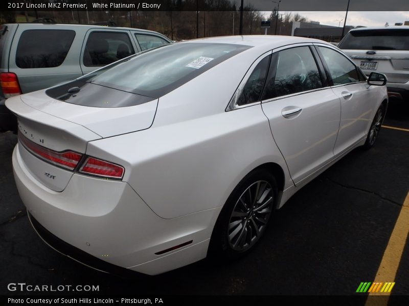 White Platinum / Ebony 2017 Lincoln MKZ Premier