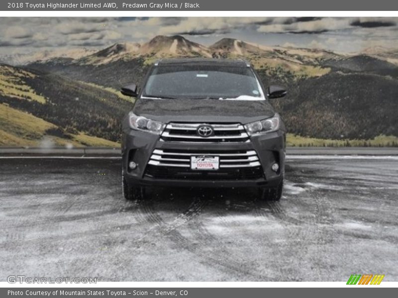 Predawn Gray Mica / Black 2018 Toyota Highlander Limited AWD