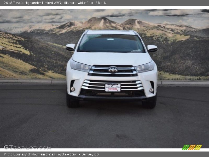 Blizzard White Pearl / Black 2018 Toyota Highlander Limited AWD