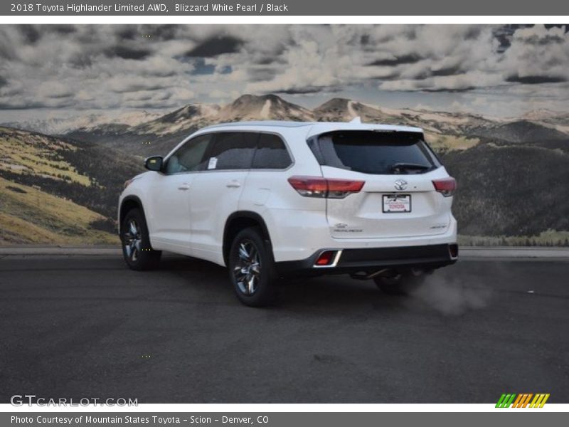 Blizzard White Pearl / Black 2018 Toyota Highlander Limited AWD