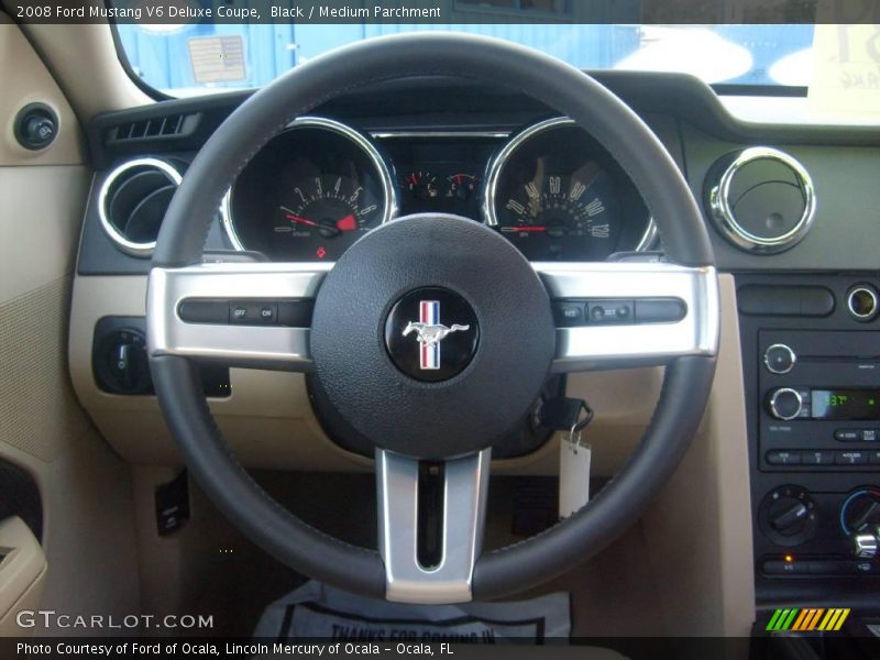 Black / Medium Parchment 2008 Ford Mustang V6 Deluxe Coupe