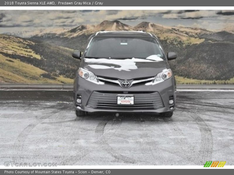 Predawn Gray Mica / Gray 2018 Toyota Sienna XLE AWD