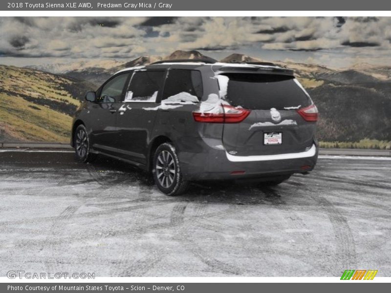 Predawn Gray Mica / Gray 2018 Toyota Sienna XLE AWD