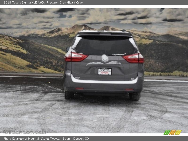 Predawn Gray Mica / Gray 2018 Toyota Sienna XLE AWD