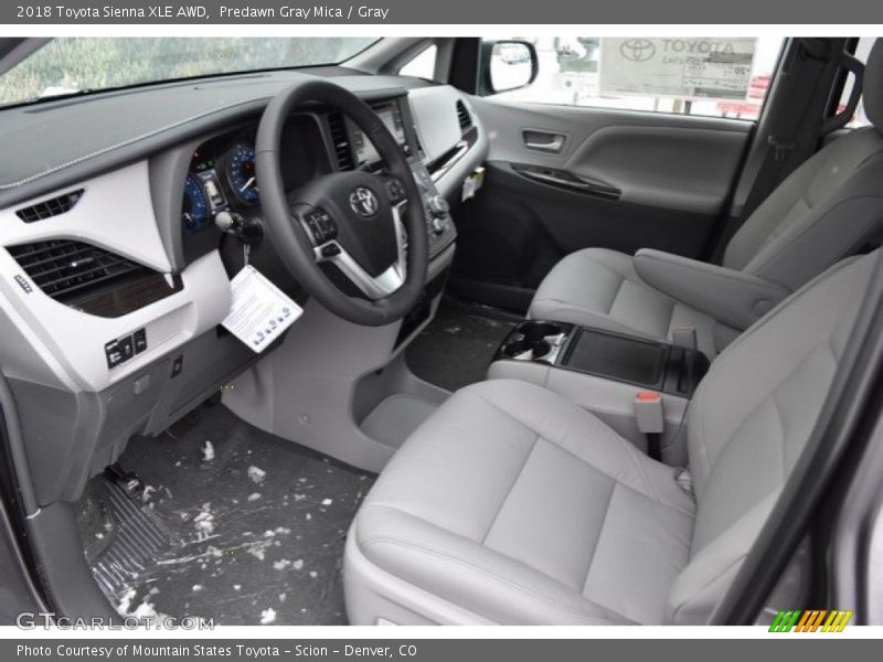 Predawn Gray Mica / Gray 2018 Toyota Sienna XLE AWD