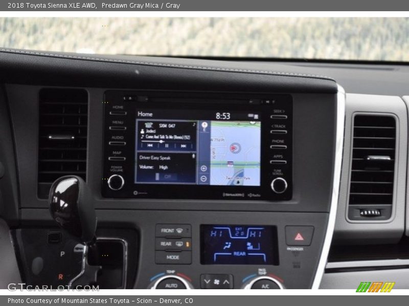 Predawn Gray Mica / Gray 2018 Toyota Sienna XLE AWD