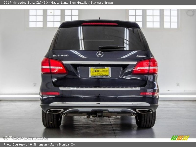 Lunar Blue Metallic / Espresso Brown 2017 Mercedes-Benz GLS 450 4Matic