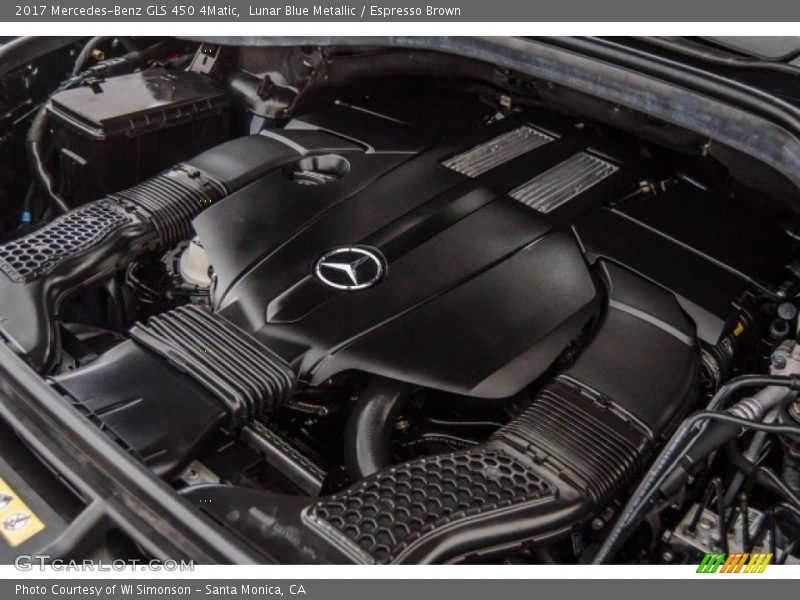 Lunar Blue Metallic / Espresso Brown 2017 Mercedes-Benz GLS 450 4Matic